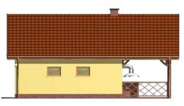 Projekt budynku gospodarczego G121 budynek gospodarczy (SLN1894) - elewacja prawa