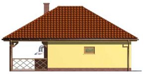Projekt budynku gospodarczego G122 budynek gospodarczy (SLN1895) - elewacja lewa