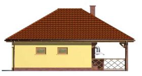 Projekt budynku gospodarczego G122 budynek gospodarczy (SLN1895) - elewacja prawa