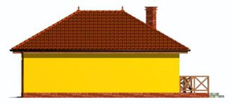 Projekt grilla / wędzarni G189 dwustanowiskowy z werandą (SLN1426) - elewacja tylna