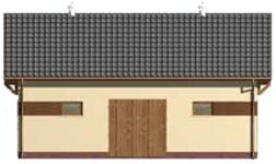Projekt budynku gospodarczego BGS13 Budynek gospodarczy (SLN2176) - elewacja lewa