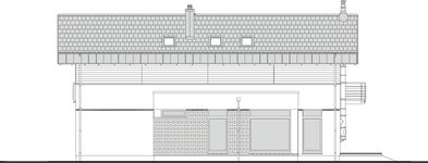Projekt domu Współczesny 2 (WAW1059) - elewacja lewa