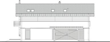 Projekt domu Współczesny 2 (WAW1059) - elewacja prawa