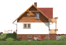 Projekt domu L-85 Dom jasna - szkieletowy (BBD1125) - elewacja lewa