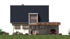 Projekt domu A-109 Dom wiązowa - szkieletowy (BBD1170) - elewacja frontowa
