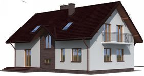 Projekt domu Alcamo Termo (KRH1414) - elewacja tylna