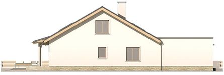 Projekt domu Małgosia e (WRD2559) - elewacja lewa