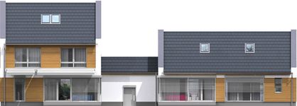 Projekt domu Odense DCP322 (WOB1642) - elewacja tylna