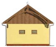 Projekt budynku gospodarczego BGS6 Budynek gospodarczy (SLN2168) - elewacja lewa