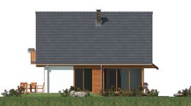 Projekt domu A-141 Dom topolowa - szkieletowy (BBD1256) - elewacja lewa