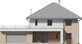 Projekt domu Carrara III DCP332b (WOB1655) - elewacja frontowa