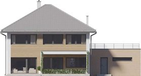 Projekt domu Carrara III DCP332b (WOB1655) - elewacja tylna