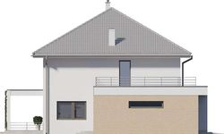 Projekt domu Carrara III DCP332b (WOB1655) - elewacja lewa