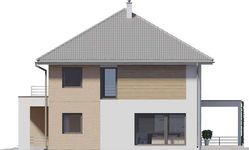 Projekt domu Carrara III DCP332b (WOB1655) - elewacja prawa