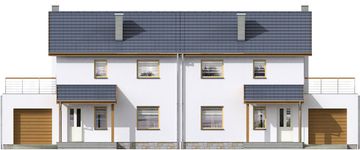Projekt domu Glasgow II LMBL43 (WRB1583) - elewacja frontowa