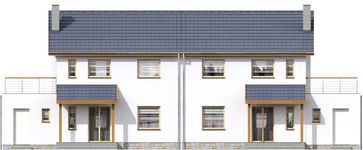 Projekt domu Glasgow II LMBL43 (WRB1583) - elewacja tylna