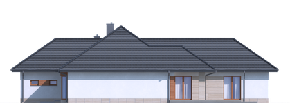 Projekt domu Domena 115 B (WRW1289) - elewacja prawa