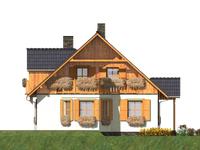 Projekt domu L-46 Dom hiacyntowa - murowany (BBD1066) - elewacja lewa