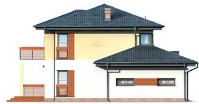 Projekt domu Brunei szkielet drewniany (SLN2531) - elewacja lewa