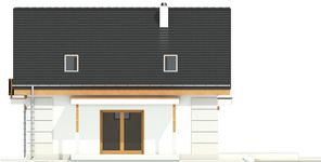 Projekt domu Nowinka V z garażem i wiatą [A1] (WRF1920) - elewacja prawa