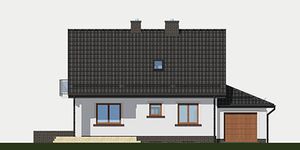 Projekt domu APS 004 + G (LUA1068) - elewacja frontowa