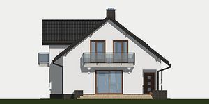 Projekt domu APS 004 + G (LUA1068) - elewacja lewa
