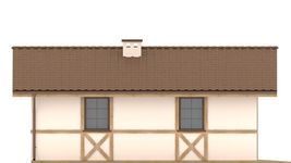 Projekt garażu G46 - Budynek garażowo - gospodarczy (PRA1056) - elewacja lewa