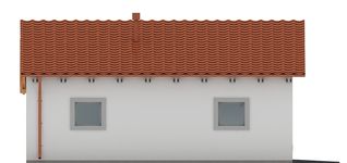 Projekt garażu G79 - Budynek garażowo - gospodarczy (PRA1093) - elewacja lewa