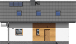 Projekt domu Bronowice 1m (KRP2320) - elewacja frontowa
