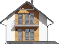 Projekt domu Bronowice 1m (KRP2320) - elewacja lewa