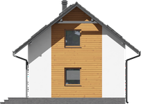 Projekt domu Bronowice 1m (KRP2320) - elewacja prawa