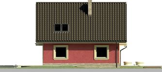 Projekt domu przy Cyprysowej 18 (KRK1238) - elewacja lewa