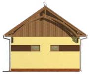 Projekt budynku gospodarczego BGS6 Budynek gospodarczy (SLN2168) - elewacja prawa