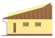 Projekt garażu G117 (SLN1210) - elewacja prawa