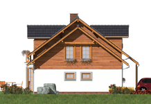Projekt domu L-17 Dom poznańska - szkieletowy (BBD1020) - elewacja prawa