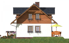 Projekt domu L-29 Dom szkieletowy (BBD1035) - elewacja prawa