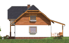 Projekt domu L-31 Dom litewska - szkieletowy (BBD1040) - elewacja prawa