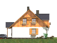 Projekt domu L-46 Dom hiacyntowa - murowany (BBD1066) - elewacja prawa