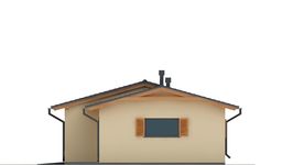 Projekt garażu G70 - Budynek garażowo - gospodarczy (PRA1084) - elewacja prawa