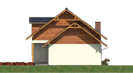 Projekt domu A-103 Dom jastrzębia - szkieletowy (BBD1166) - elewacja prawa