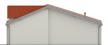 Projekt garażu G116 - Budynek garażowy (PRA1130) - elewacja prawa