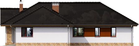 Projekt domu Ajaccio III DCB73b (WOB1484) - elewacja prawa