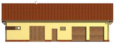 Projekt budynku gospodarczego BGS6 Budynek gospodarczy (SLN2168) - elewacja frontowa