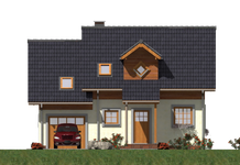 Projekt domu L-17 Dom poznańska - szkieletowy (BBD1020) - elewacja frontowa