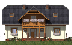 Projekt domu L-31 Dom litewska - szkieletowy (BBD1040) - elewacja frontowa