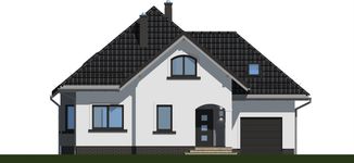 Projekt domu APS 169 (LUA1186) - elewacja frontowa