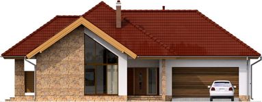 Projekt domu Ajaccio IV DCP282 (WOB1156) - elewacja frontowa