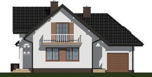 Projekt domu APS 057 (LUA1056) - elewacja frontowa