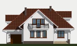 Projekt domu APS 062 (LUA1061) - elewacja frontowa