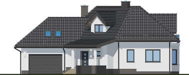 Projekt domu APS 065 (LUA1064) - elewacja frontowa